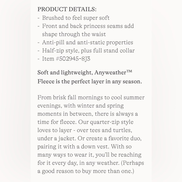 Lands' End Women’s Quarter Zip Fleece in dark burgundy - Picture 8 of 9